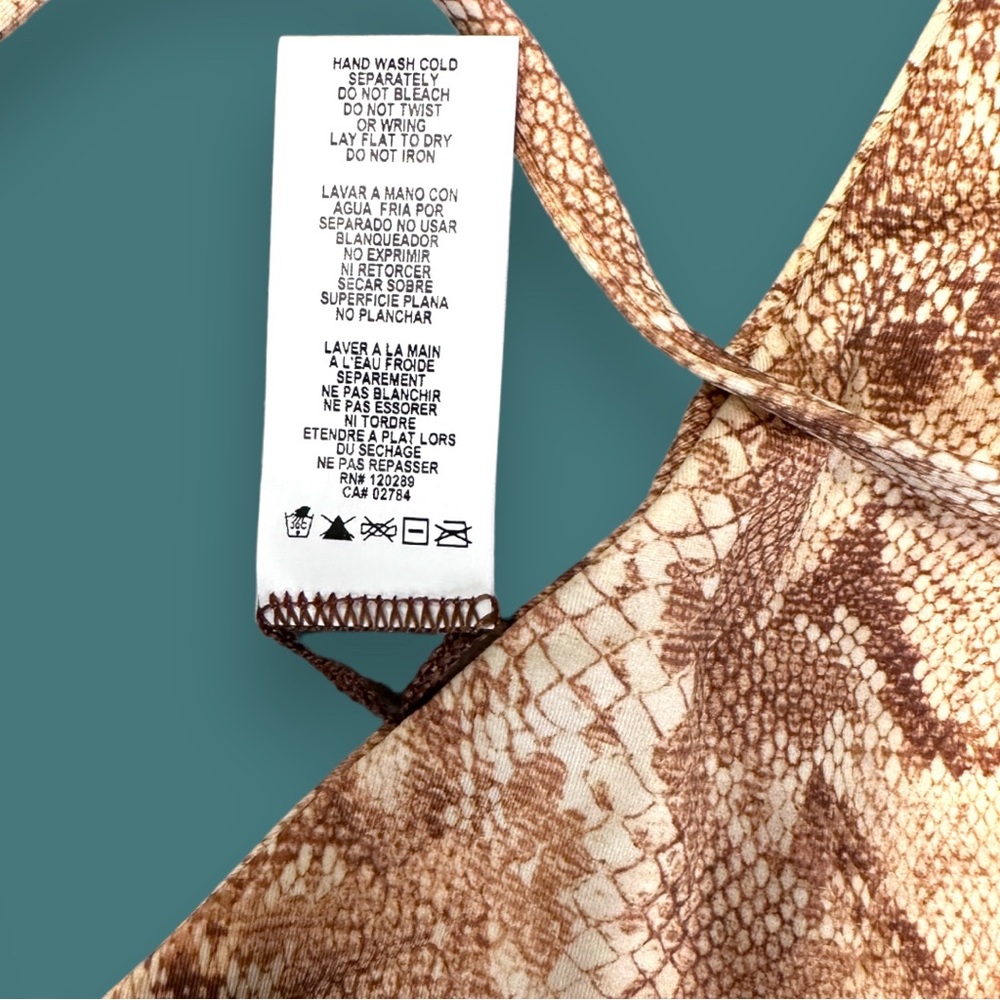 🎉 HOST PICK! 🎉NWT Vitamin A Milana Tie Side Top In Sand Snake. Various Sizes - Picture 9 of 14